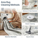 5x7 Area Rugs Washable Living Room Rug-No Slip Soft Carpets Modern Abstract - Image 6
