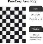PureCozy Checkered Rug 8x10 for Living Room - Image 2