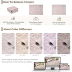 DCX Washable 6x9 Pink Floral Rug - Image 4