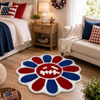 Trippy Happy Face Rug 4th of July Bathroom Rugs Patriotic Independence Day - Image 4