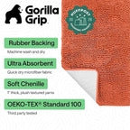 GORILLA GRIP Bath Rug Mat 30x20, Thick Soft Absorbent Chenille, Quick Dry - Image 2