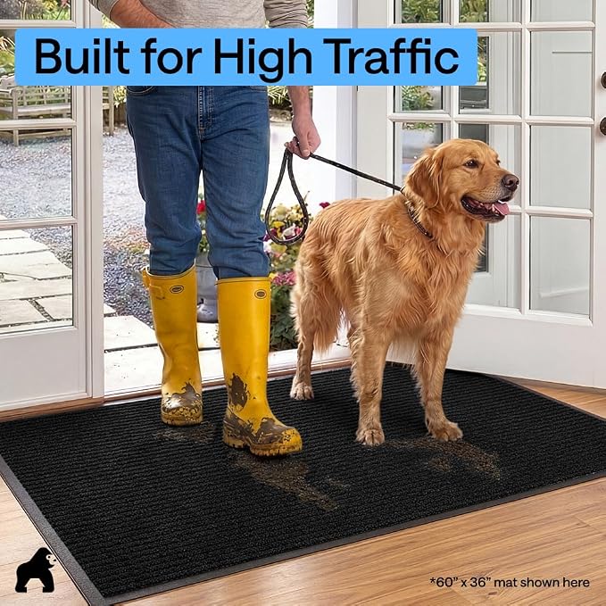 GORILLA GRIP Waterproof Traffic Guard Door Mat, Heavy Duty Entryway Mats - Image 7