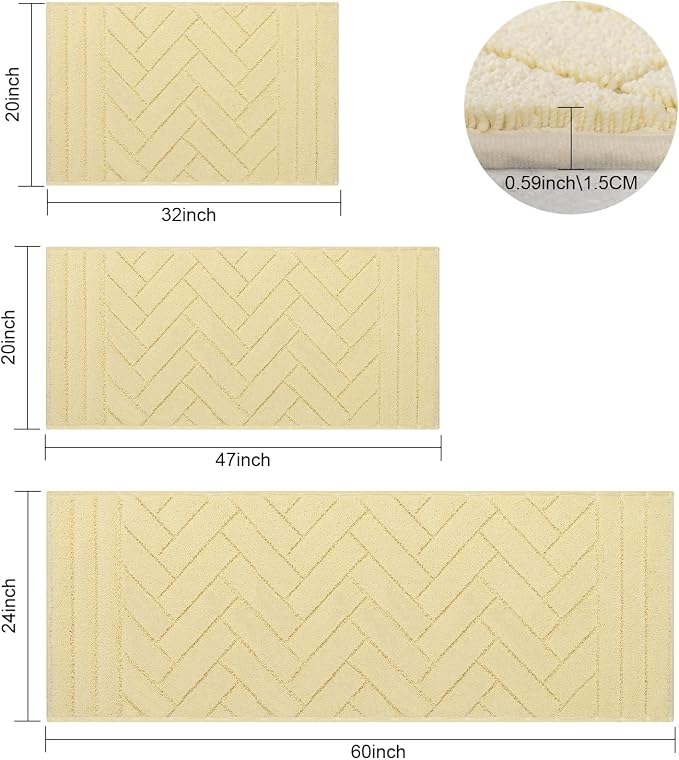 hicorfe Indoor Doormat, Front Back Door Mat Rubber Backing Non Slip Door Mats - Image 2