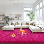 Mugorn Hot Pink Fluffy Soft Rugs by MUGORN