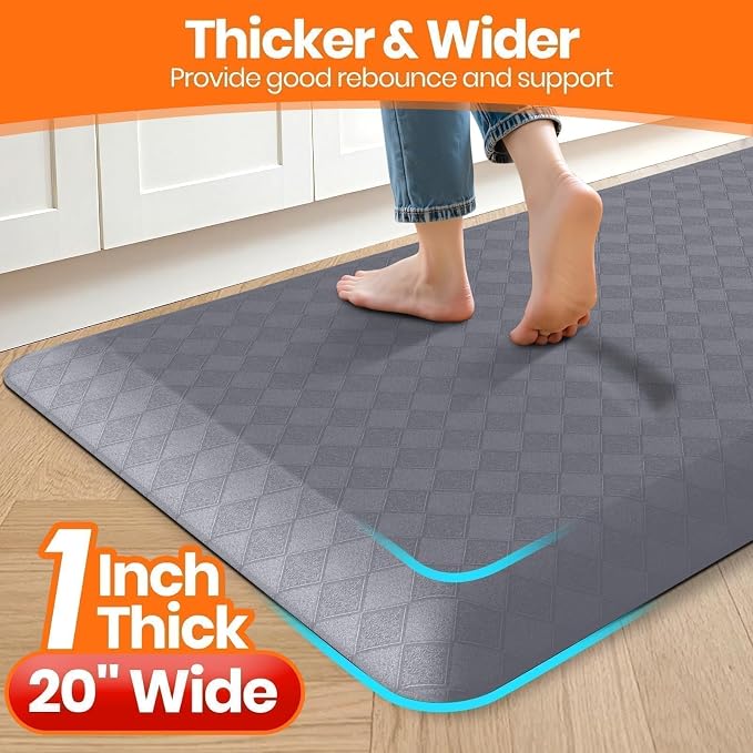 StepRite 1” Thick Kitchen Mats for Floor, Anti Fatigue Kitchen Rugs, Heavy Duty - Image 2