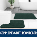 OLANLY Bathroom Rugs 30x20, Extra Soft Absorbent Chenille Bath Rugs, Rubber - Image 8