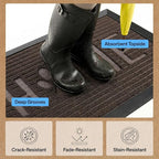 GORILLA GRIP 100% Waterproof All-Season WeatherMAX Doormat 35x23, US Designed - Image 5