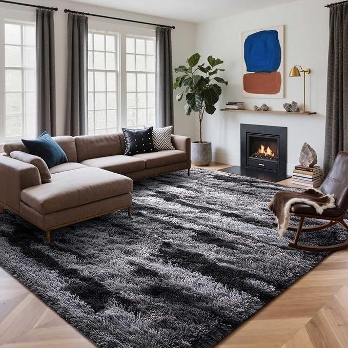 9x12 Ft Extra Large Shag Rugs for Living Room, Ultra Soft Fluffy Furry Area by Cuzwlovita