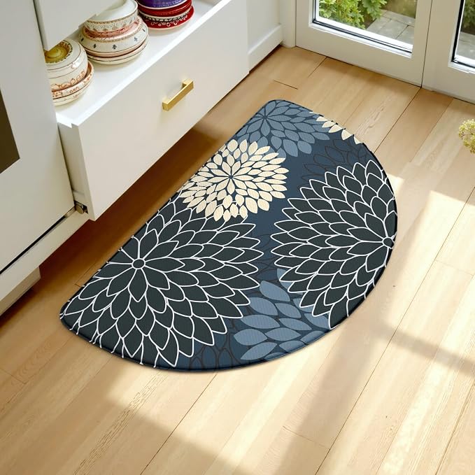 KIMODE Half Circle Kitchen Mats by StayinComfortCookwithJoy
