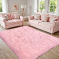 4x6 Area Rugs for Living Room Rug: Soft Fluffy Shag Pink Rugs for Bedroom by CarpetAddColortoYourLife