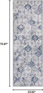 Lahome Moroccan Trellis Washable Runner Rug, 2x6 Kitchen Runners - Image 2