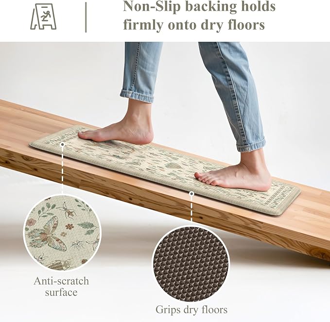 LEEVAN Anti Fatigue Mats for Kitchen Floor Non-Slip, Cushioned Kitchen Mats for - Image 4