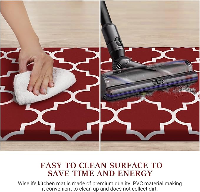 WISELIFE Kitchen Mat Cushioned Anti-Fatigue Kitchen Rug, 17.3"x 39", Non Slip - Image 5