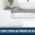 OLANLY Bathroom Rugs 34x21, Extra Soft Absorbent Chenille Bath Rugs, Rubber - Image 7