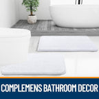 OLANLY Bathroom Runner Rugs 47x24, Extra Soft Absorbent Chenille Bath Rugs - Image 7