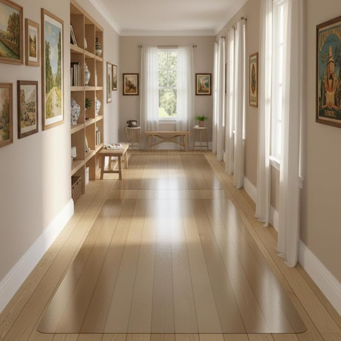 Clear Runner Mat for Hallway, Non-Slip Runner Rug for Entryway, Area Rug for by YOOMAYA