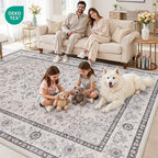 10x12 Area Rug for Living Room: Vintage Boho Neutral Washable Rug Indoor Soft - Image 7