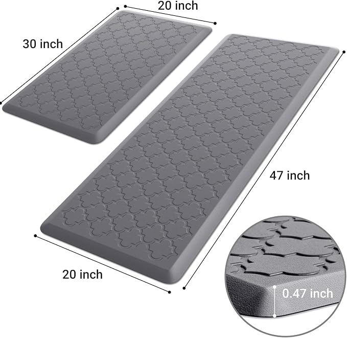 Kitchen Mat Cushioned Anti-Fatigue Floor Mat Water Resistant Non-Skid Kitchen - Image 2