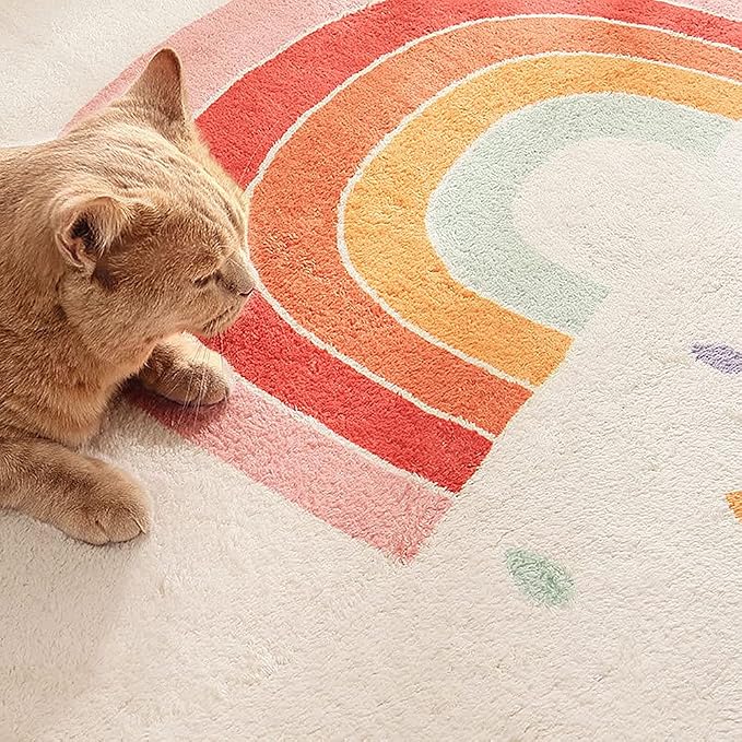 Poowe Round Kids Playroom Animals Rug - Image 2