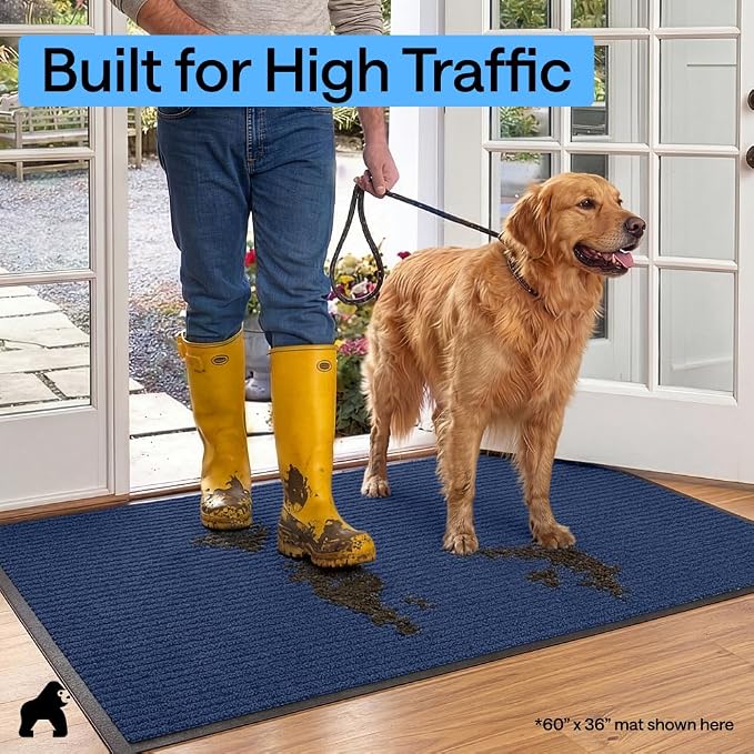 GORILLA GRIP Waterproof Traffic Guard Door Mat, Heavy Duty Entryway Mats - Image 7