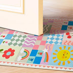 2×3 Small Pink Area Rug for Bedroom, Washable Entryway Rug Non Slip, Soft Low - Image 3