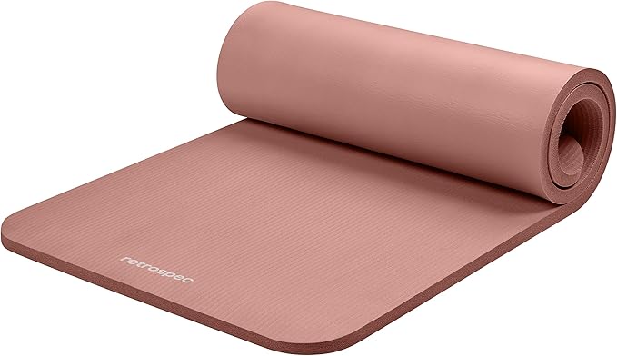 Retrospec Solana Yoga Mat 1" Thick w/Nylon Strap by Retrospec