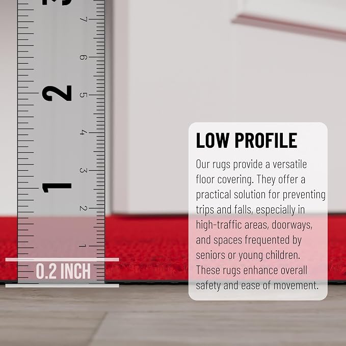 Ottomanson 3'11" x 4' Mud Mat Entryway Rug Scraper Doormat - Image 6