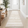 2x10 Runner Rug Machine Washable Non Slip Area Rug Distressed Neutral Moroccan by Tchdio