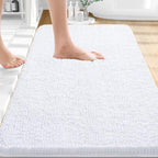 OLANLY Bathroom Rugs 35x24, Extra Soft Absorbent Chenille Bath Rugs, Rubber by OLANLY