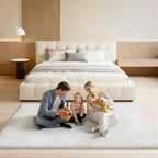 5x7 Area Rugs for Living Room, Large Fluffy Cream White Rugs for Bedroom - Image 6