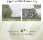 Super Soft Rug for Bedroom, 8x10 Ft Green and White Area Rug Classic Checkered - Image 4