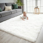 5x7 Area Rug for Living Room, Ultra Soft Fluffy Shag Rugs for Bedroom, Non-Slip - Image 2