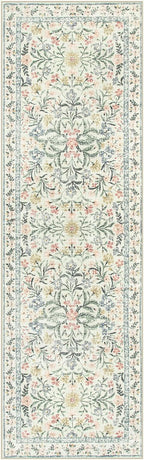 Wonnitar Washable Rug Runner 2'6''x8', Boho Floral Hallway Runner Rug 8ft Long - Image 8