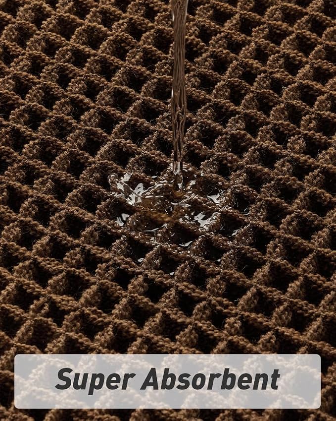 AMOAMI Upgraded Waffle Bath Mat, Super Absorbent Non Slip Bath Mats - Image 5