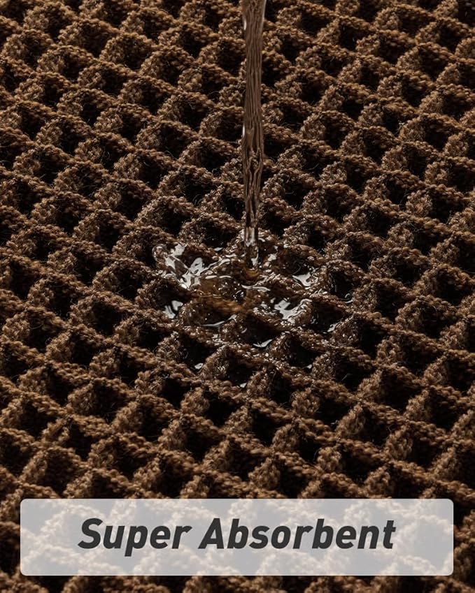 AMOAMI Upgraded Waffle Bath Mat, Super Absorbent Non Slip Bath Mats - Image 5