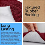 GORILLA GRIP Plush Absorbent Shaggy Chenille Bath Rug Mat - Image 4