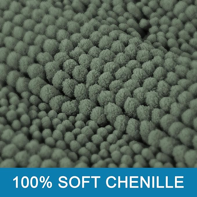 H.VERSAILTEX 2 Piece Bathroom Rugs Bath Mats Sets Super Absorbent Chenille - Image 3