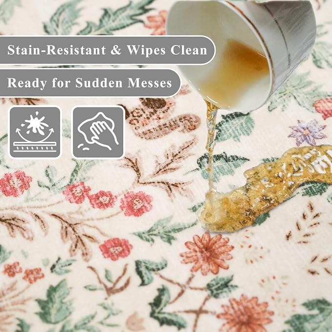 Botanical Beige 3x5 Area Rug - Image 5