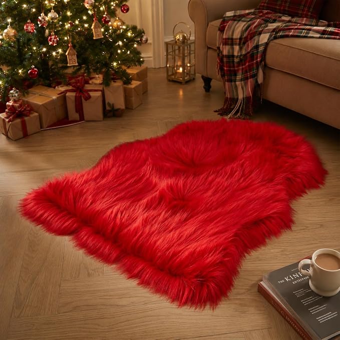 EasyJoy Ultra Soft Faux Fur Rug Fluffy Sheepskin Rug - Image 3