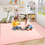 Amearea Modern Area Rugs for Bedroom Living Room, 4x6 Feet Pink Thickened - Image 4