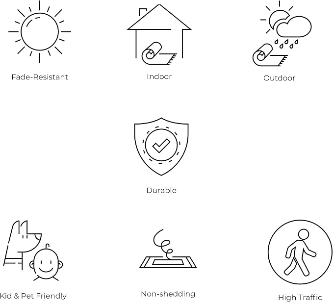 JONATHAN Y Boho Medallion Indoor Outdoor Area Rug 4X6 Cream/Green, Malta - Image 9