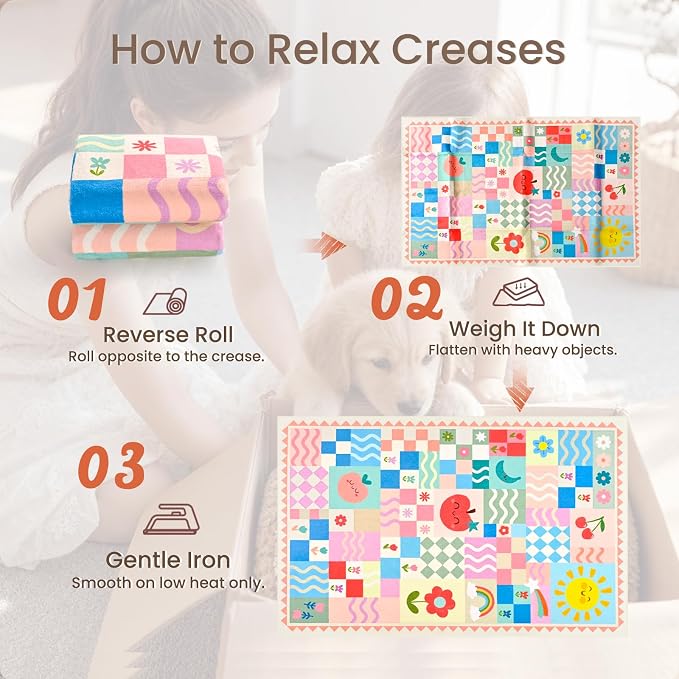 4x6 Washable Kid Bedroom Rug for Girls, Soft Non-Slip Toddler Playroom Carpet - Image 6
