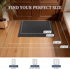 YIHOUSE Indoor Door Mat 24" x 36", Non-Slip Washable Entryway Mat, Dirt Trapper - Image 2