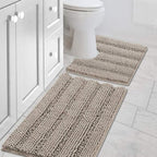 H.VERSAILTEX Bathroom Rugs Bath Rug Set 2 Piece Bathroom Contour Rug Toilet Mat by HVERSAILTEX
