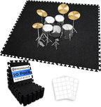 Focusound 20Pcs Sound Absorbing Interlocking Drum Rug, 11.8 x 11.8 x 0.4 inches by Focusound