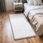 Fluffy Rug Shag Area Rug, Small Bedside Rug, Soft Fluffy Shag Entryway Throw - Image 2