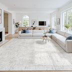 Area Rug 8x10 Living Room Rug Washable: No-Slip Abstract Soft Thin Large Light by Oriannal