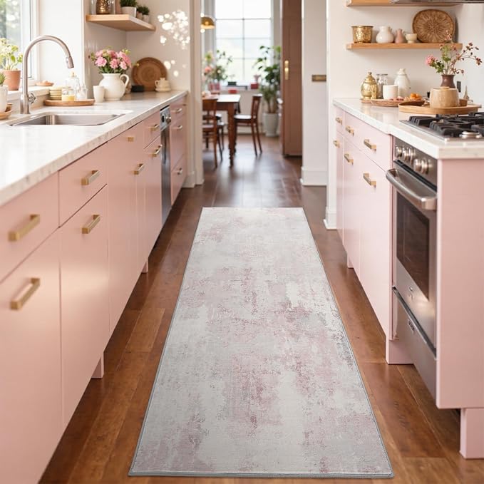 2x6 Ft Washable Runner Rug, Non-Slip Low Pile Hallway Kitchen Area Rug - Image 4