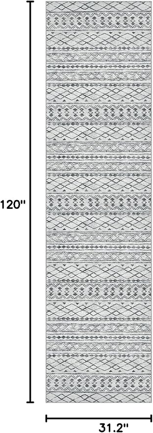 KUTA Boho Runners for Hallways 2.6x10 ft Moroccan Washable Runner Rug Non-Slip - Image 2