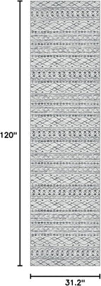 KUTA Boho Runners for Hallways 2.6x10 ft Moroccan Washable Runner Rug Non-Slip - Image 2